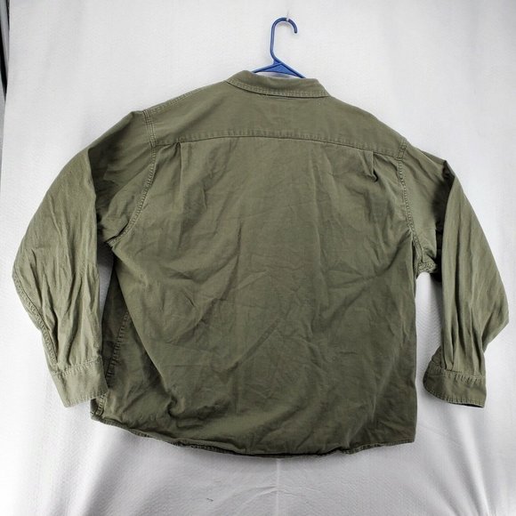 Wrangler Shirt Men's Casual Button Up Long Sleeve Collared Denim Green 3XL - Picture 8 of 12